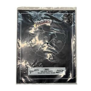 San Diego Padres Coca-Cola Puzzle Pin 2002 w Frame Sports Memorabilia